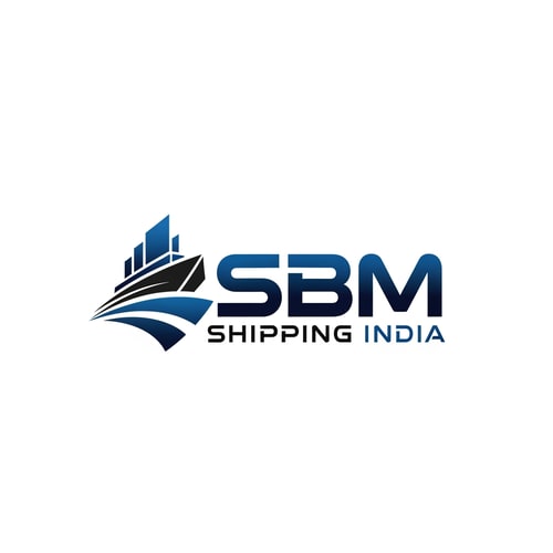AI Design for SBM shipping india of logo color  Dark blue and black new look