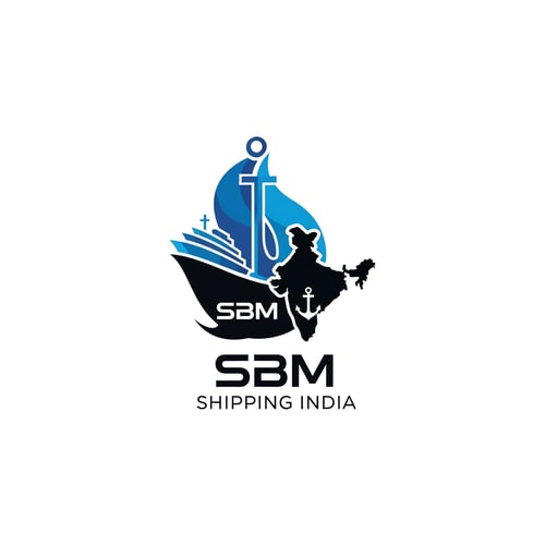 AI Design for SBM of logo blue and black icon use shipping india