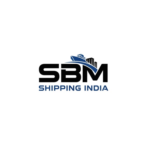AI Design for SBM of logo shipping india, color  blue and black new look
