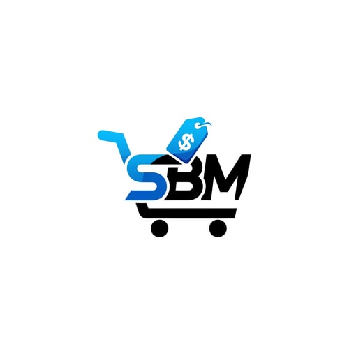 AI Design for SBM of logo blue and black in unique icon use a ecommece