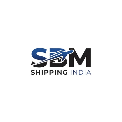 AI Design for SBM ecommerce of logo shipping india, color  blue and black new look