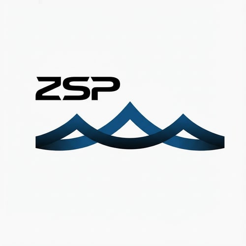 AI Design for SBM of logo blue and black like