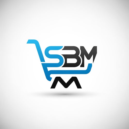AI Design for SBM of logo blue and black in unique icon use a ecommece