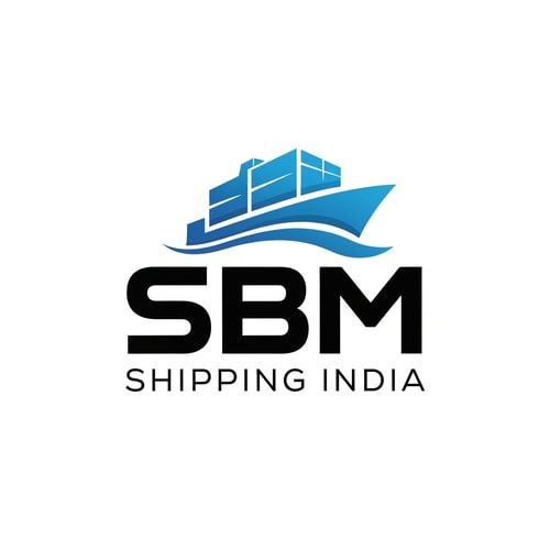 AI Design for SBM of logo blue and black icon use shipping india