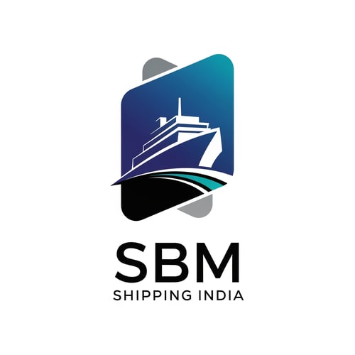AI Design for SBM of logo blue and black shipping india in new style