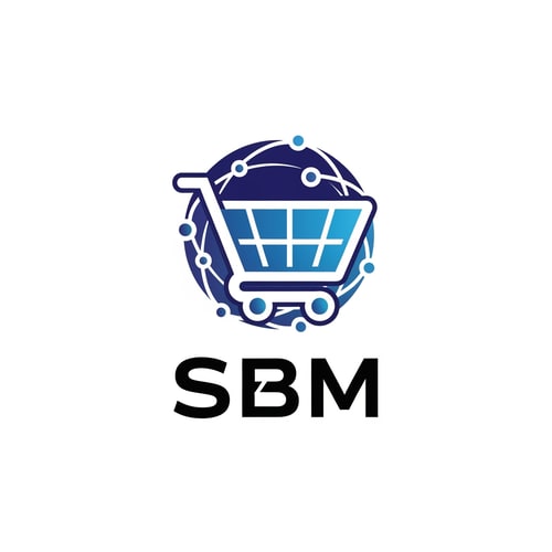 AI Design for SBM ecommerce of logo color  blue and black new look