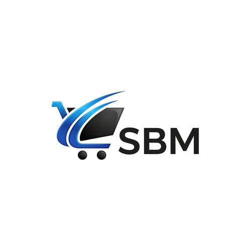 AI Design for SBM ecommerce of logo color  blue and black new look