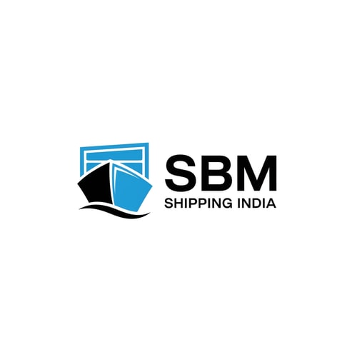 AI Design for SBM of logo blue and black icon use shipping india