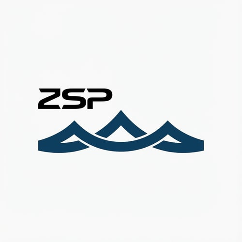 AI Design for SBM of logo blue and black like