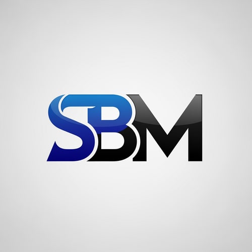 AI Design for SBM of logo blue and black in unique