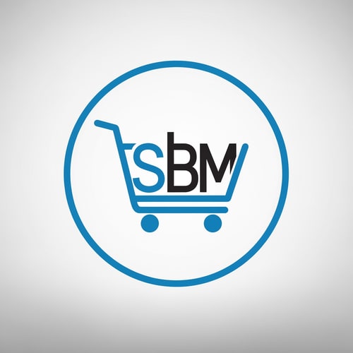 AI Design for SBM of logo blue and black in unique icon use a ecommece