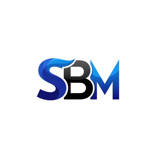 AI Design for SBM of logo blue and black in unique