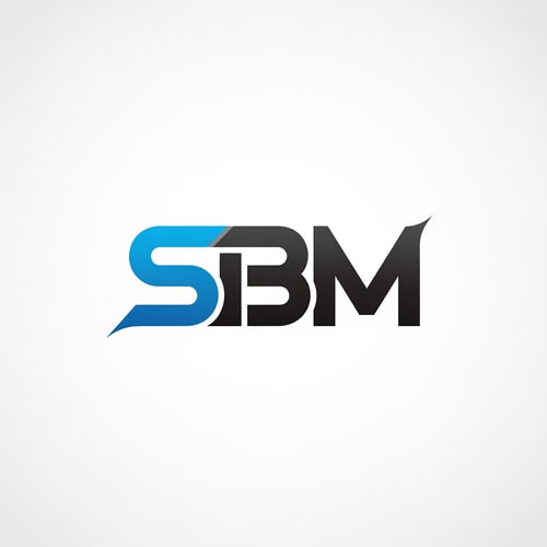 AI Design for SBM of logo blue and black in unique