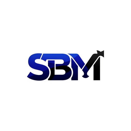 AI Design for SBM of logo blue and black in unique