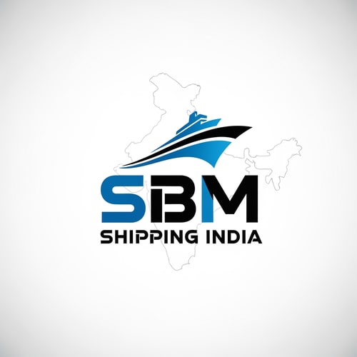 AI Design for SBM of logo blue and black in unique shipping india