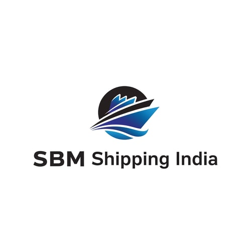 AI Design for SBM shipping india of logo color  blue and black new look