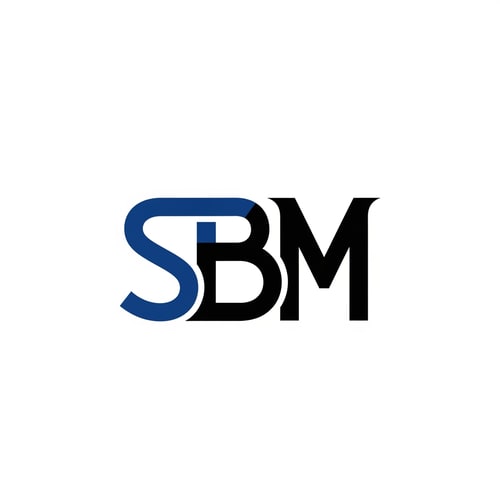 AI Design for SBM of logo blue and black in unique