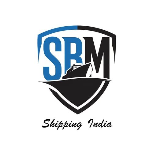 AI Design for SBM of logo blue and black icon use shipping india