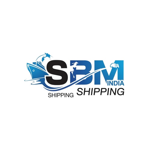 AI Design for SBM of logo shipping india, color  blue and black new look
