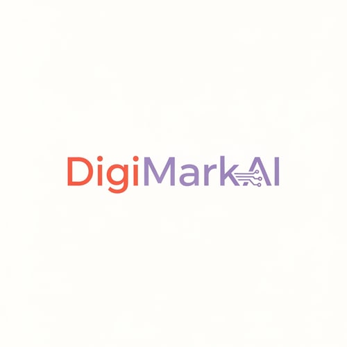 AI Design for digimarkai logo of digital marketing color is #f67b56 & #c996d1