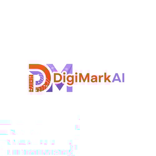 AI Design for digimarkai logo of digital marketing color is #f67b56 & #c996d1