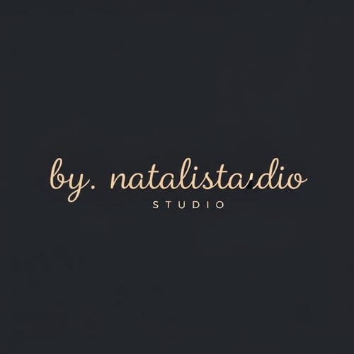 AI Design for que ponga by.nataliastudio añadir "." after by