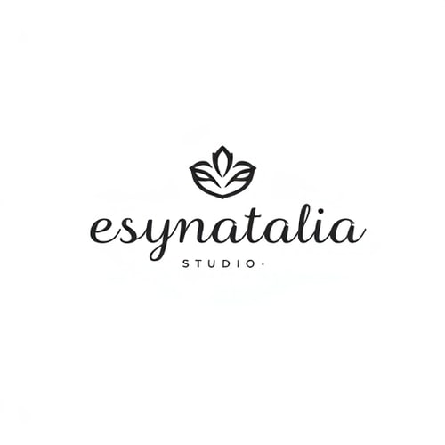 AI Design for logo for a community manager minimalist whos names es bynatalia.studio