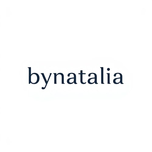 AI Design for logo for a community manager minimalist whos name: bynatalia.studio