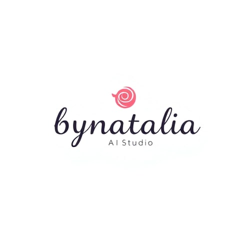 AI Design for logo for a community manager minimalist whos name: bynatalia.studio