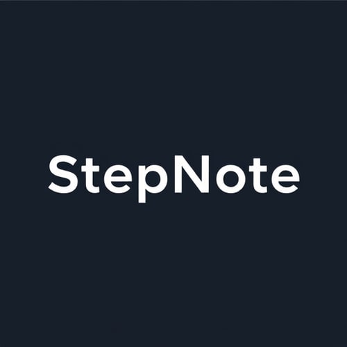 AI Design for Stepnote logo simple line style