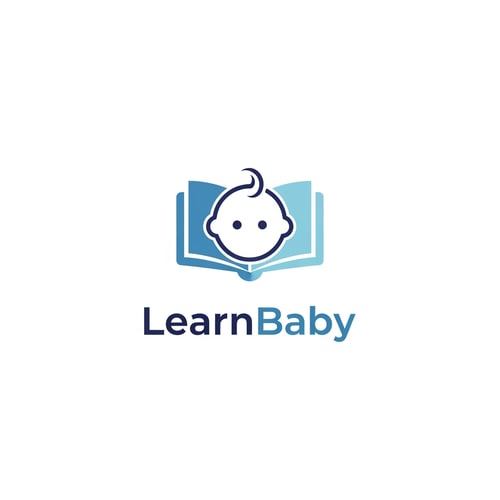 AI Design for Create a logo for Child Education Center Named by LearnBaby , Logo will be simple,minimalist,modern,proffesional,Catchy,Bluish Color tone.use a similer icon which belongs to child education
