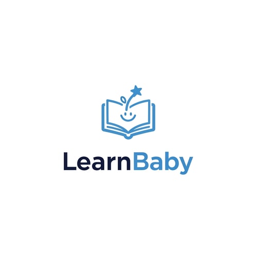 AI Design for Create a logo for Child Education Organization Named by LearnBaby , Logo will be simple,minimalist,modern,proffesional,Catchy,Bluish Color tone.use a similer icon which belongs to child education