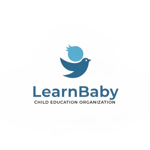 AI Design for Create a logo for Child Education Organization Named by LearnBaby , Logo will be simple,minimalist,modern,proffesional,Catchy,Bluish Color tone.use a similer icon which belongs to child education