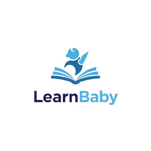 AI Design for Create a logo for Child Education Organization Named by LearnBaby , Logo will be simple,minimalist,modern,proffesional,Catchy,Bluish Color tone.use a similer icon which belongs to child education