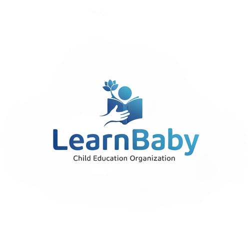AI Design for Create a logo for Child Education Organization Named by LearnBaby , Logo will be minimalist,modern,proffesional,Catchy,Bluish Color tone