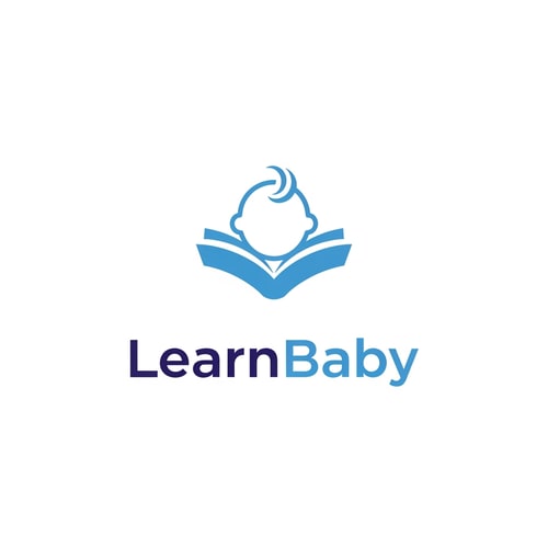 AI Design for Create a logo for Child Education Center Named by LearnBaby , Logo will be simple,minimalist,modern,proffesional,Catchy,Bluish Color tone.use a similer icon which belongs to child education