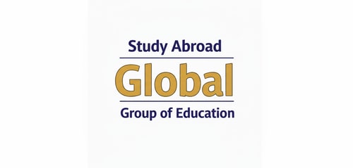 AI Design for header tag line: Study Abroad
Main Name: Global
footer tag line: Group of Education