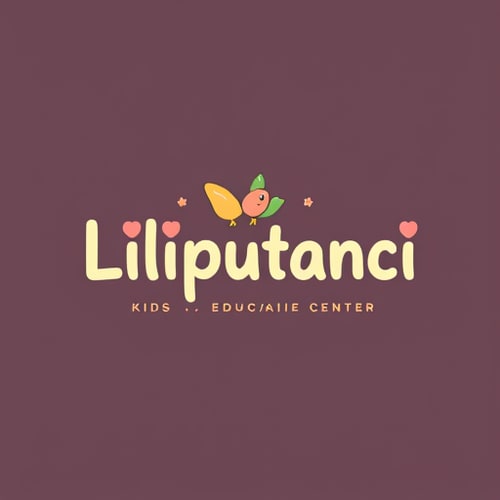 AI Design for create me a luxury clean playful creative logo for a brand "Liliputanci." It's educative center for children. Use luxury gentle warm pastel color palette and storytelling typography. Ajust it for kids age 3-14 years old.Make it calmer more premium clean luxury. Color pallete must be just a little bit lighter with gentle welcome message