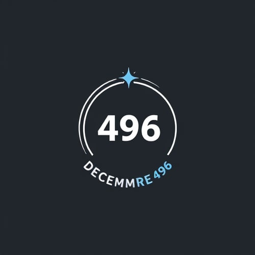 AI Design for // SUBJECT
Logo design for "Decembre 496", a month-long running challenge. The logo is a circular, modern emblem.
// CORE ELEMENTS
The central graphic is an abstract representation of progress: a stylized spiral or a series of 31 concentric lines that grow outwards, representing the daily increase in distance. At the very center of the spiral, the number "496" is placed, clean and prominent. As a subtle winter detail, the outermost circle is broken by six points, evoking a minimalist star or snowflake. The text "DECEMBRE 496" is integrated cleanly within the design, perhaps in a straight line bisecting the lower half of the circle.
// STYLE & MOOD
Minimalist design with an epic and motivational feel. The look is clean, technical, and elegant, like a high-end sports brand emblem. Flat 2D vector style.
// COLOR PALETTE
Monochromatic-inspired palette: Dark charcoal grey (#2C3E50) and white (#ECF0F1), with a striking accent of ice blue (#76D7C4). The logo must be impactful on both light and dark backgrounds.
// COMPOSITION
Balanced, circular design. The visual weight is centered, drawing the eye inwards towards the final number, "496".
// NEGATIVE PROMPT
--no detailed illustration, 3d, shadows, gradients, textures, watercolors, photos, serif fonts, complex shapes