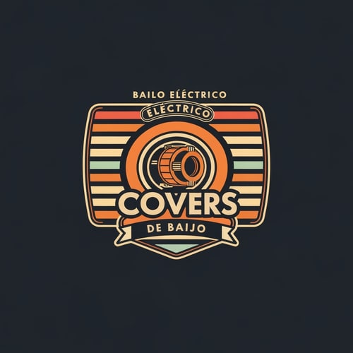 AI Design for logo covers de bajo electrico, estilo retro