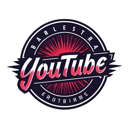 AI Design for logo de canal de youtube de covers de bajo electrico, estilo retro