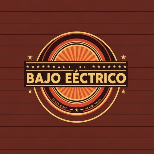 AI Design for logo covers de bajo electrico, estilo retro