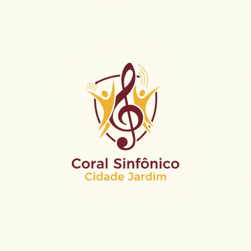 AI Design for do a logo for a Musical Choir, keep it simple, energetic and with contrast.