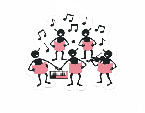 AI Design for Grupo de pessoas a cantar, coro musical com partituras, Instrumentos sao o piano e o violino. Estilo mais de coro com duas filas de pessoas, remove o fundo da umagem
Tenta substituir o piano por um teclado de piano. tenta integrar tudo numa imagem harmoniosa e mais simples