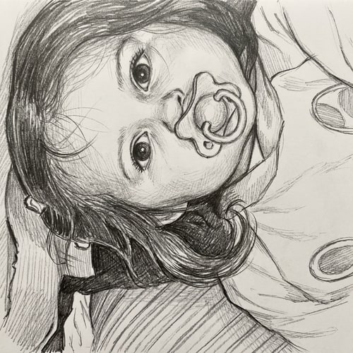 AI Design for haz que la persona este dibujada a lapiz