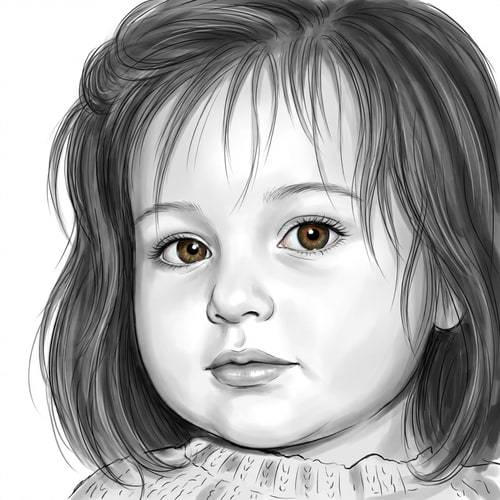 AI Design for haz que la persona este dibujada en blanco y negro en ordenador pero solo los ojos