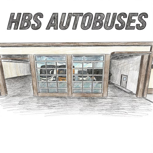 AI Design for haz que la imagen sea como un anuncio pero sin cambiar nada de la imagen, ponle HBS y autobuses. Per que la imagen sea mas grande y que sea anuncio pero sin que tenga eso,  y que la imgagen sea tipo dibujo