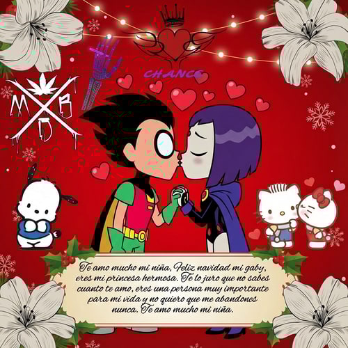 AI Design for haz que en la primera imagen, haya lirios como la tercera imagen en todas las esquinas. Tambien quiero que la imagen del medio, la de la mano de esqueleto este en una zona que no tape a los demas dibiujos