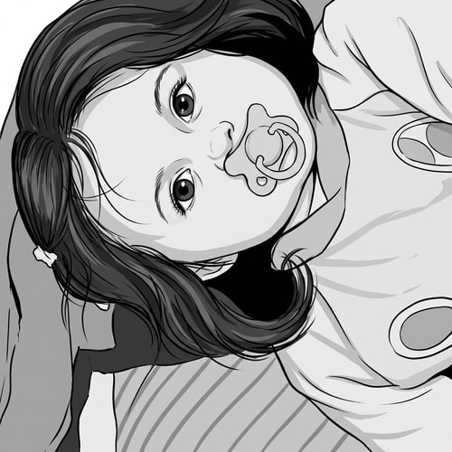 AI Design for haz que la persona este dibujada en blanco y negro en ordenador