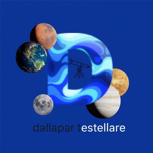 AI Design for i want to create a logo form my YouTube channel the name is "dallapartestellare" and I talk a science in a easy way the logo is like a "D" but I want you invent a modern  logo and you must maintain the color or my old logo it must have like apple style